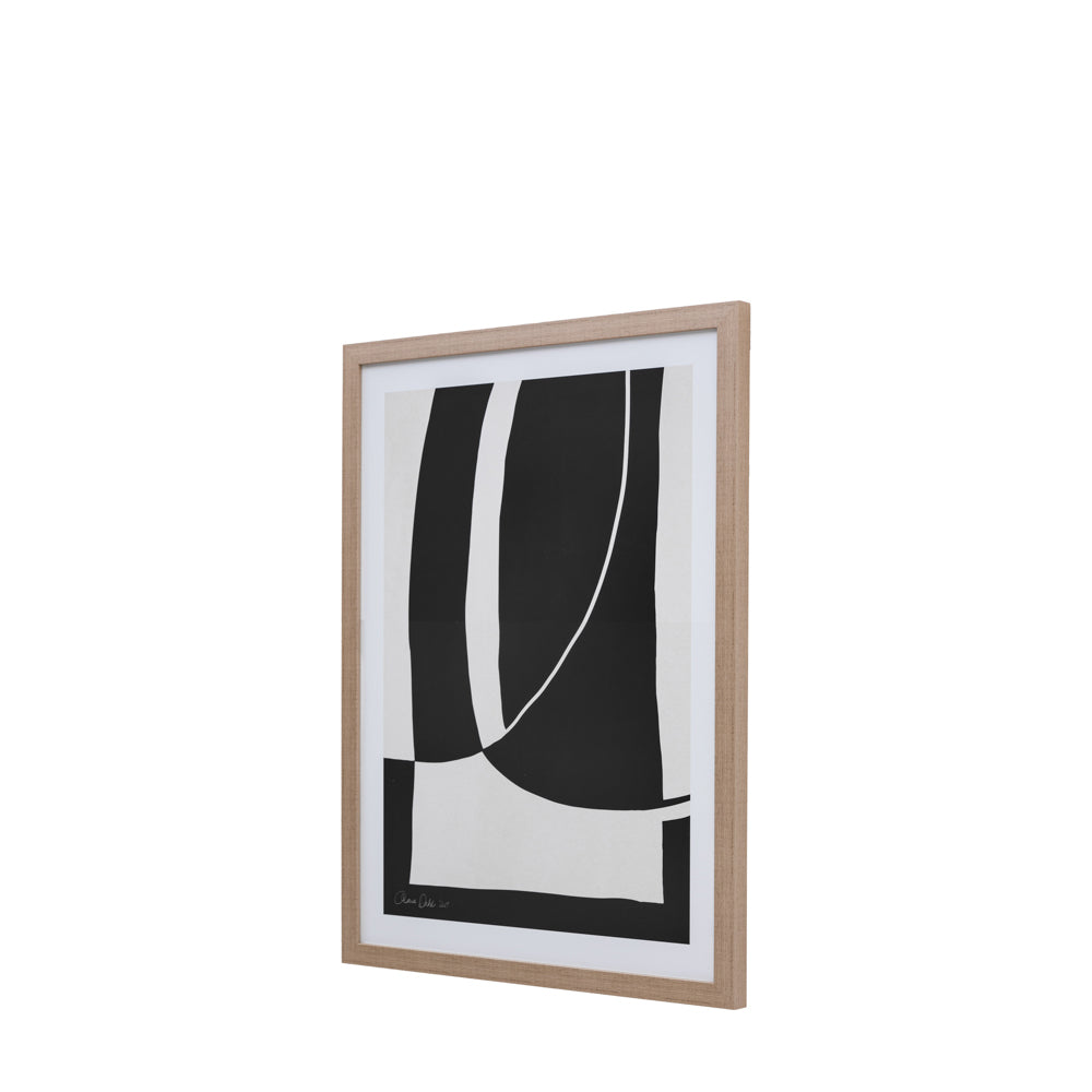 Abstract Noir et Blanc Framed Art