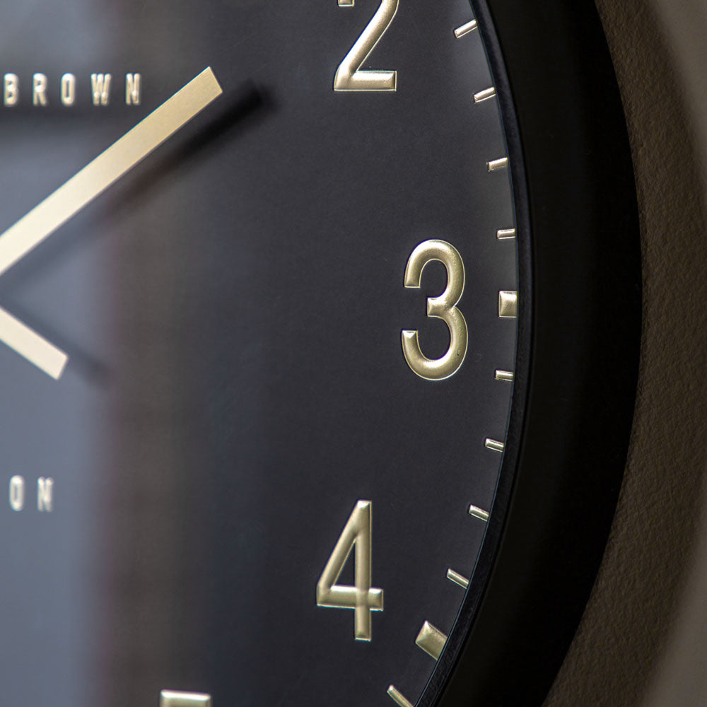 Cambridge Wall Clock Black 40cm