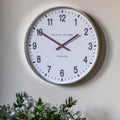 Cambridge Wall Clock Chrome 40cm