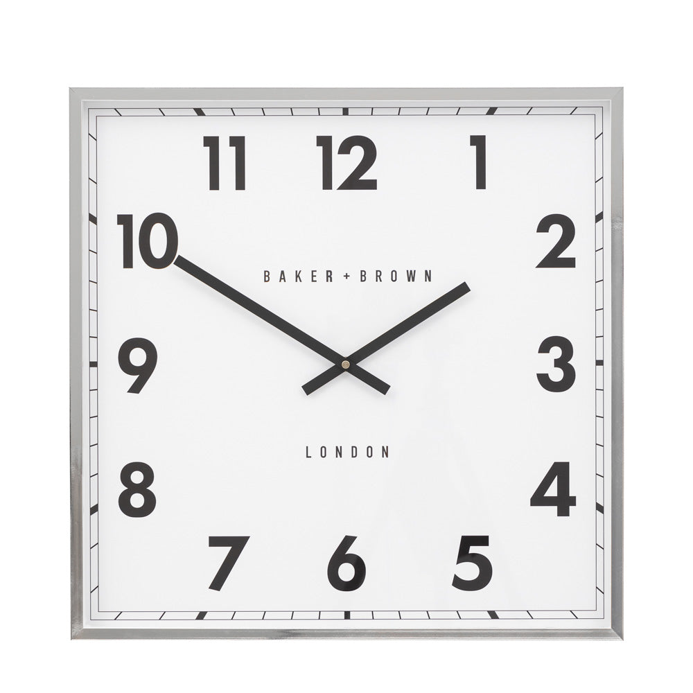 Buxton Wall Clock Chrome 50cm