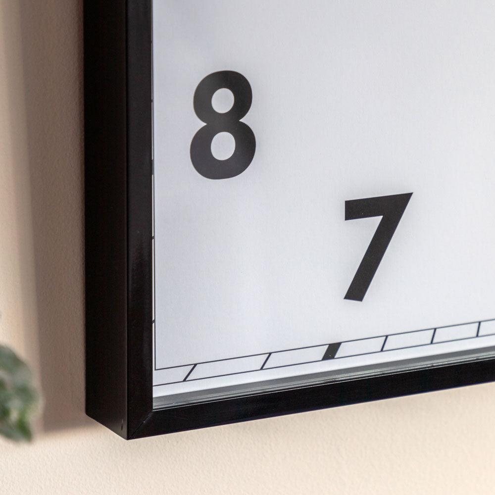 Buxton Wall Clock Black 50cm