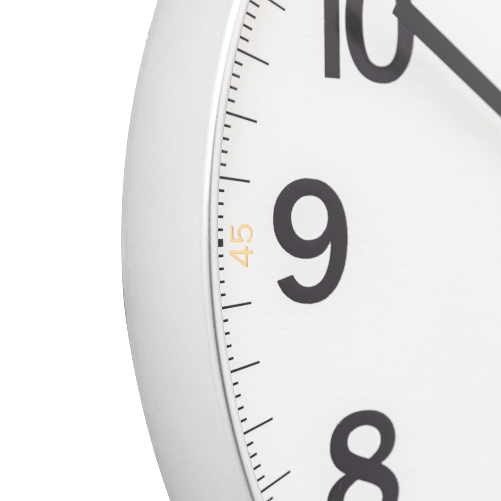 Whitby Wall Clock Chrome 50cm