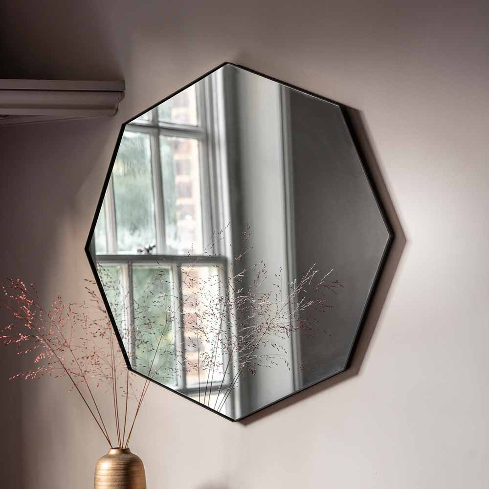 Attard Octagon Mirror Black
