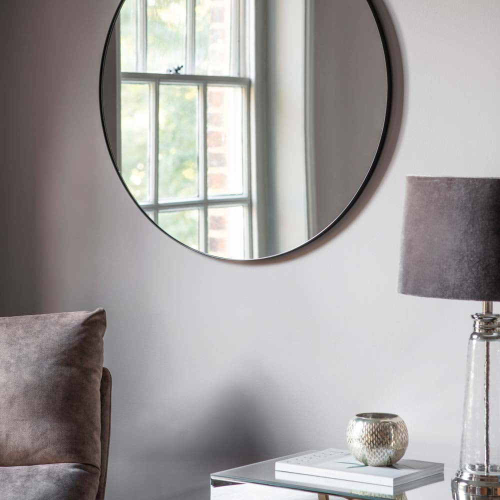 Attard Round Mirror Black