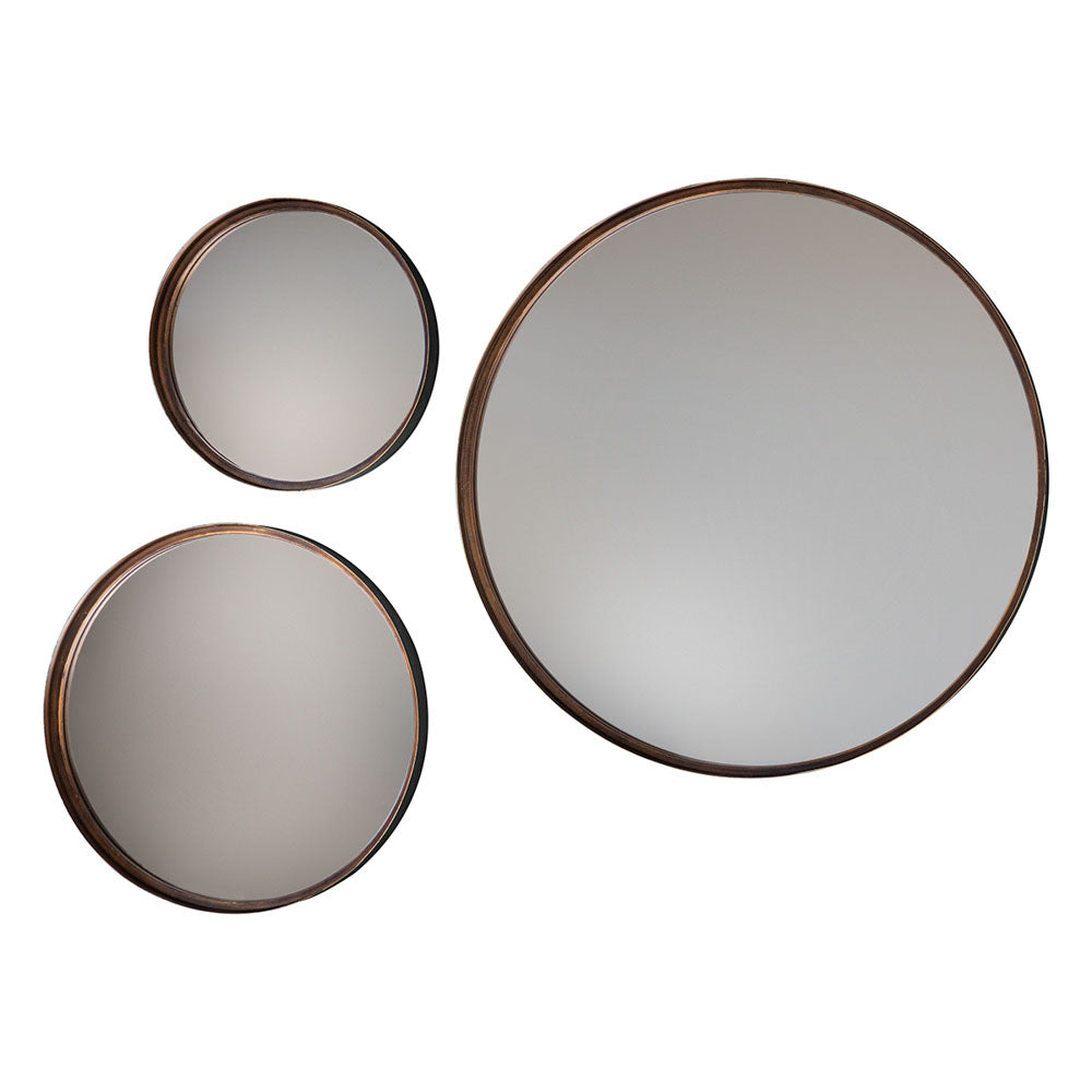 Woking Round Mirror Bronze (2 Pack)