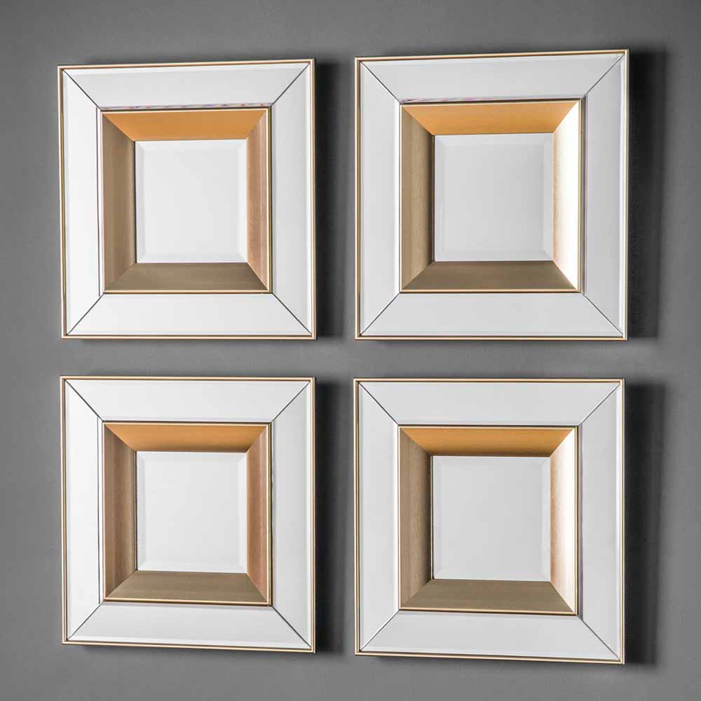 Bodensee Mirror Square Gold / Silver (4 Pack)