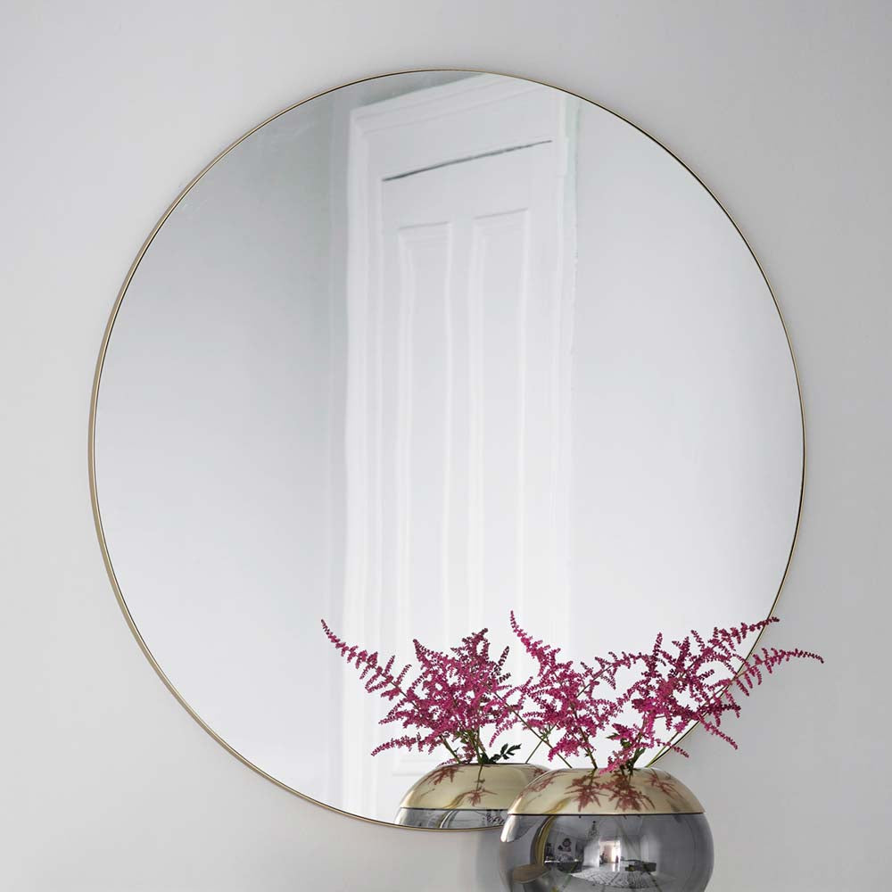 Kirkby Round Mirror Champagne