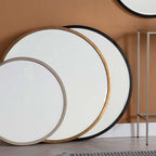 Ramsbury Round Mirror Black Large