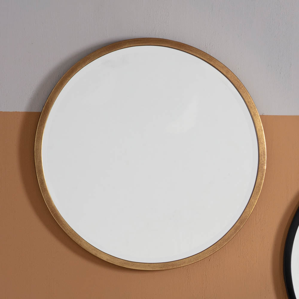 Ramsbury Round Mirror Antique Gold Small