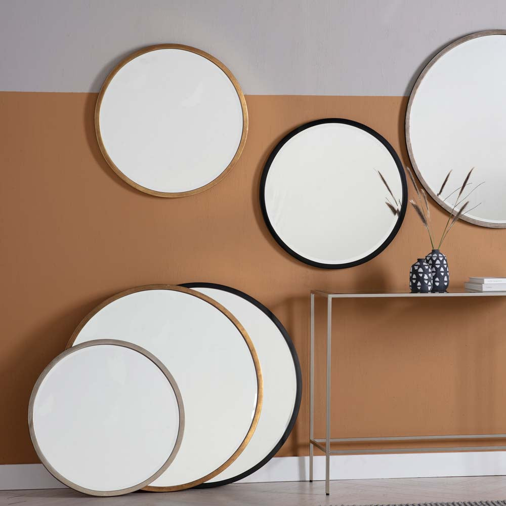 Ramsbury Round Mirror Antique Gold Small