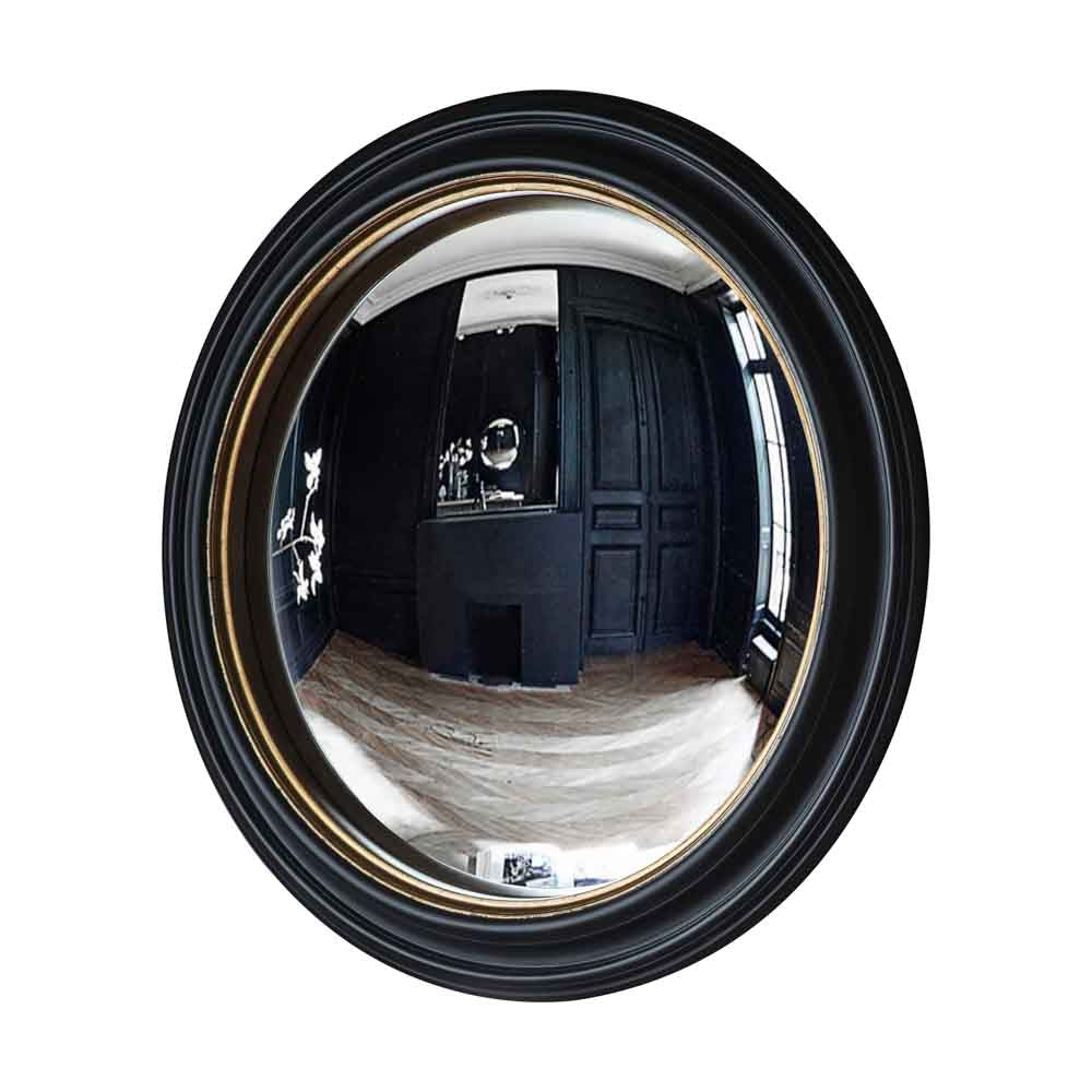 Rocquefort Convex Mirror Large Black / Gold