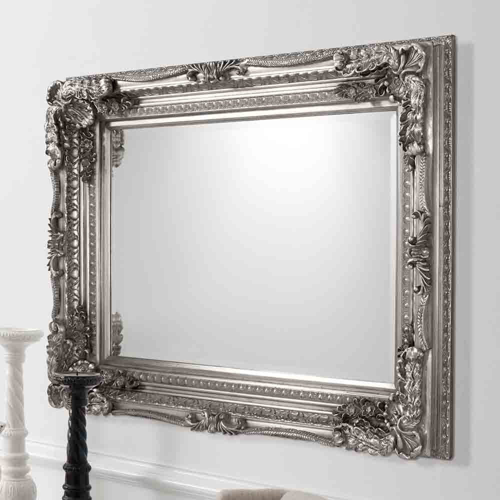 Lampedusa Carved Mirror Silver