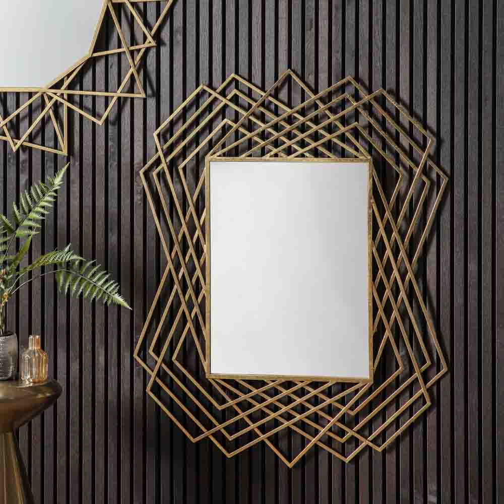 Taunton Rectangle Mirror Gold