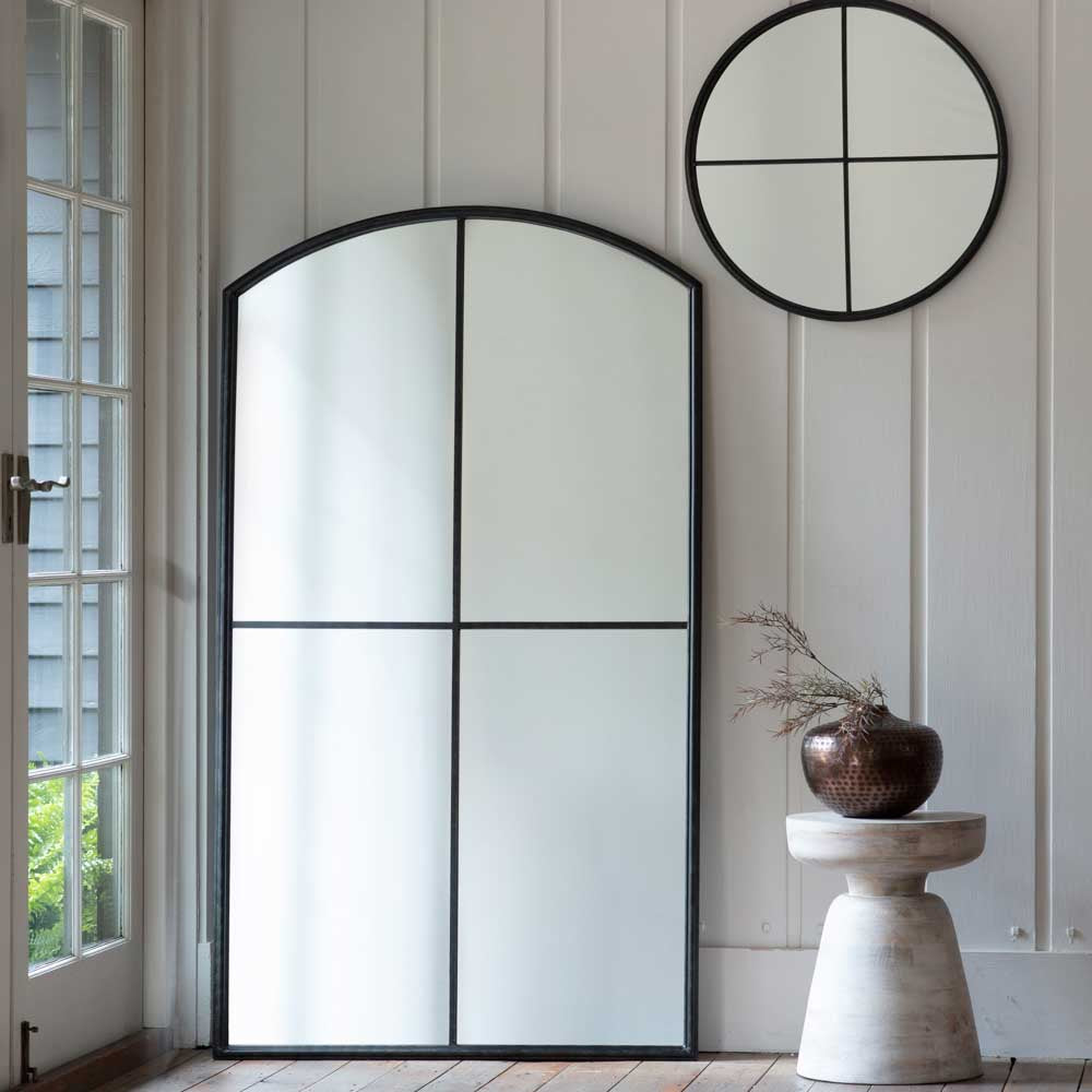 Hansel Round Mirror Black