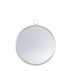 Cloud Silver Round Mirror