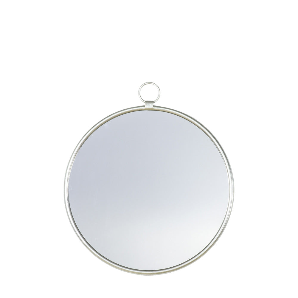 Cloud Silver Round Mirror