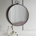 Cloud Silver Round Mirror