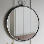 Cloud Silver Round Mirror