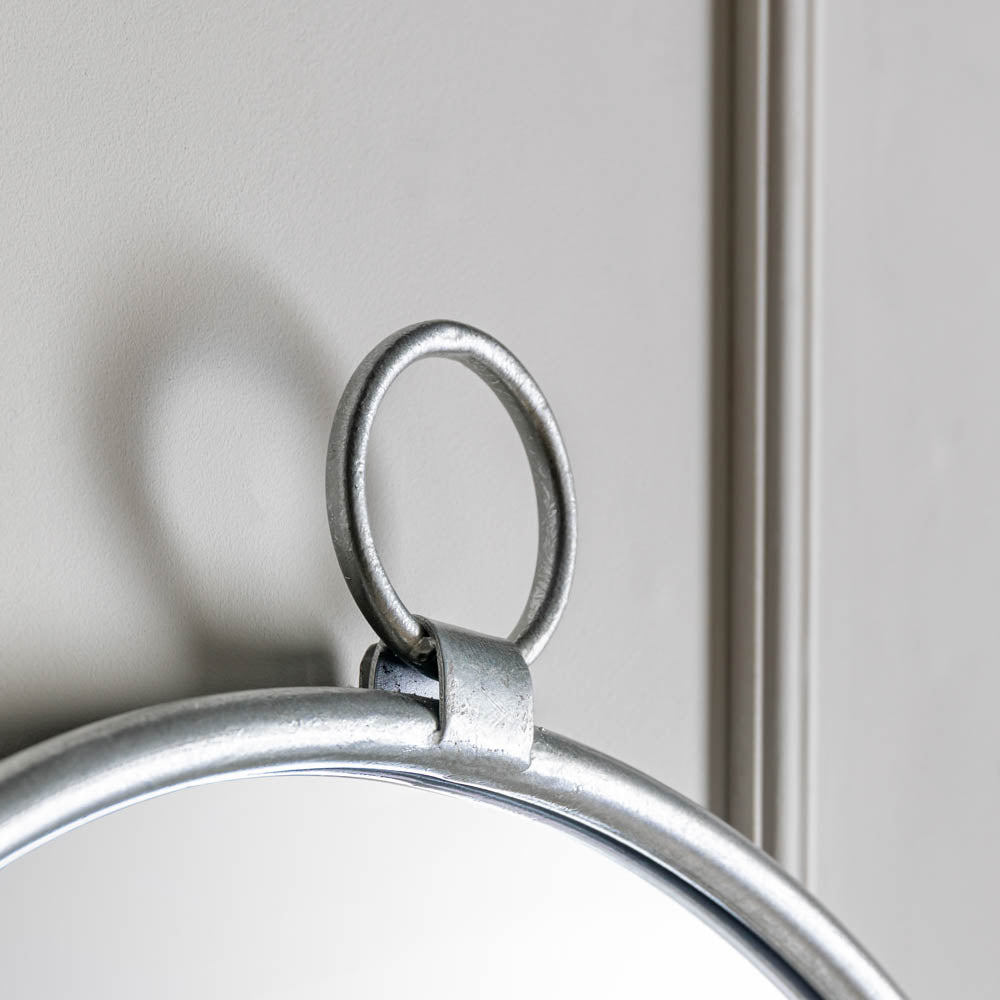 Cloud Silver Round Mirror
