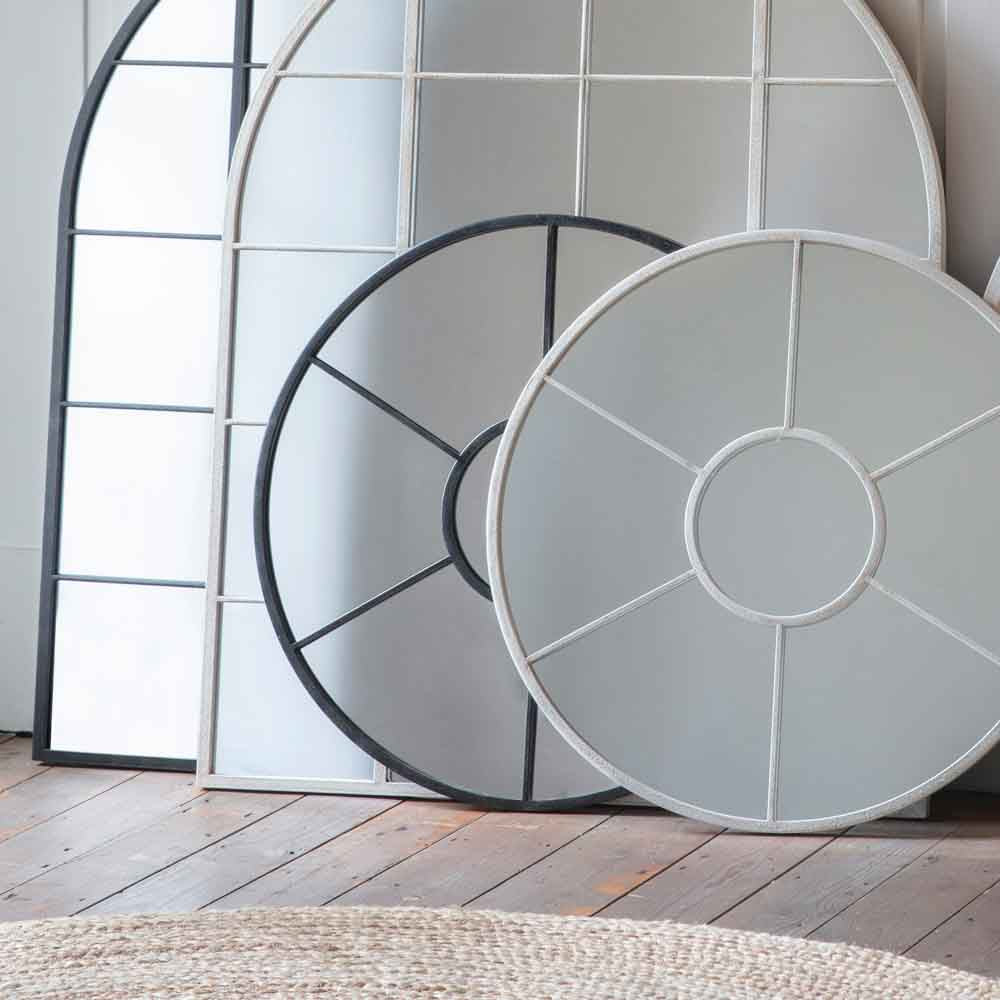Avila Round Mirror Black