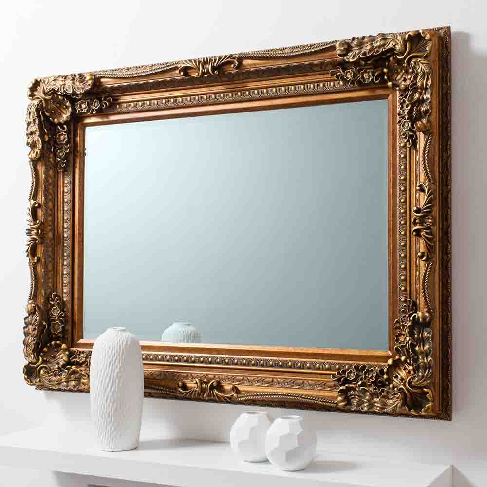 Lampedusa Carved Mirror Gold