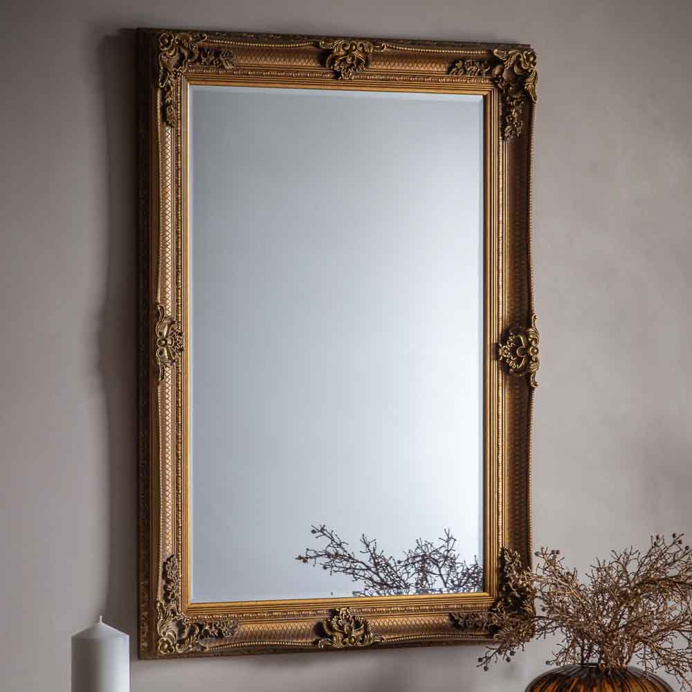 Pepelari Rectangle Mirror Gold