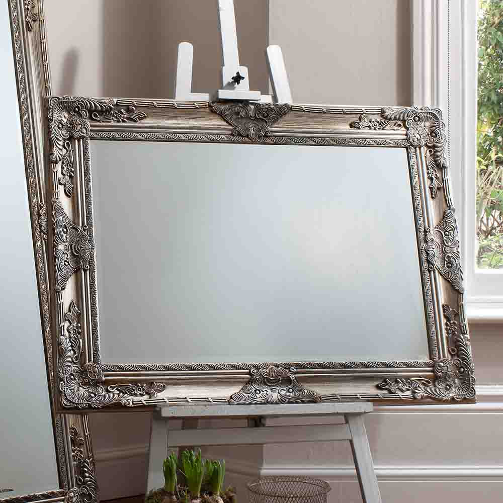 Stamford Rectangle Mirror Ant Silver