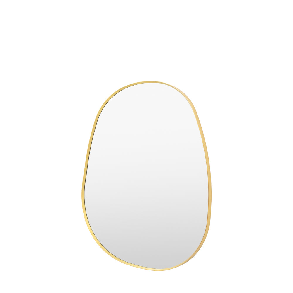 Holworth Pebble Mirror Gold Small