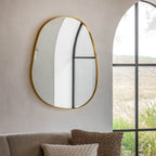 Holworth Pebble Mirror Gold Large