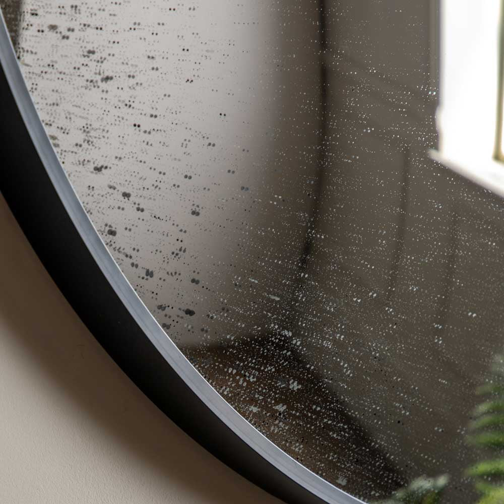 Yardley Convex Round Mirror Black 800mm