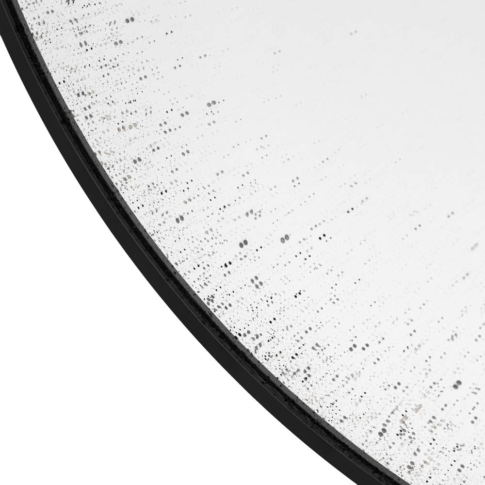 Yardley Convex Round Mirror Black 800mm