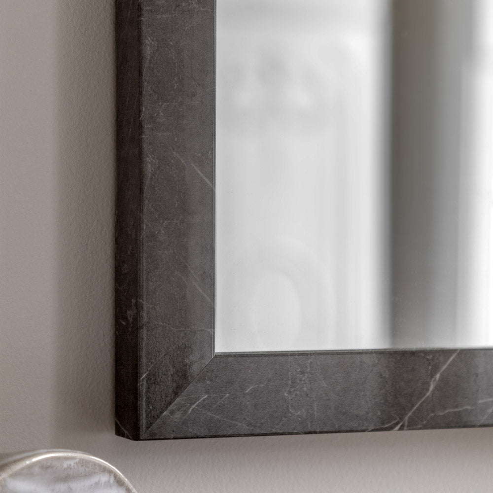 Romano Rectangle Mirror Marbled Grey