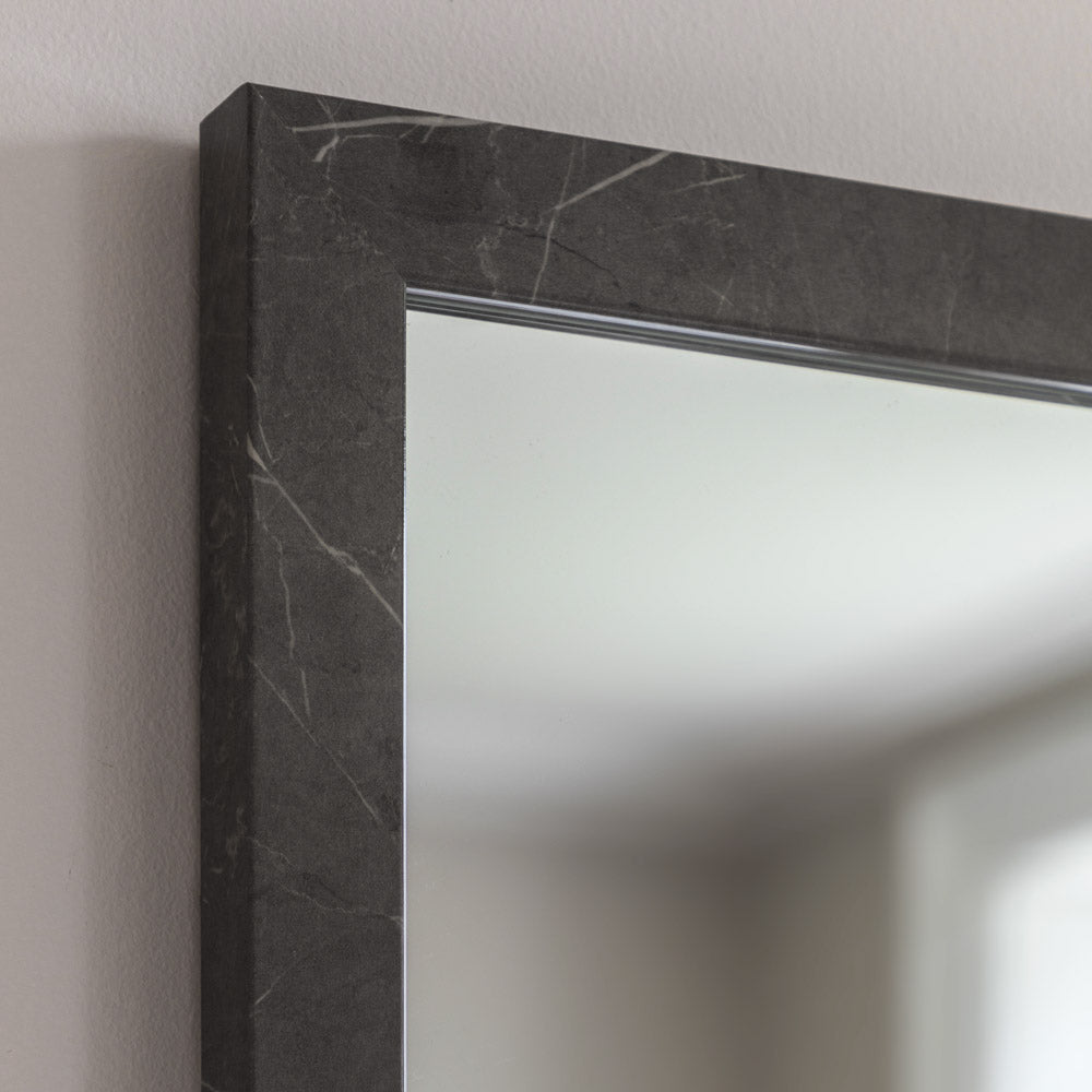 Romano Rectangle Mirror Marbled Grey