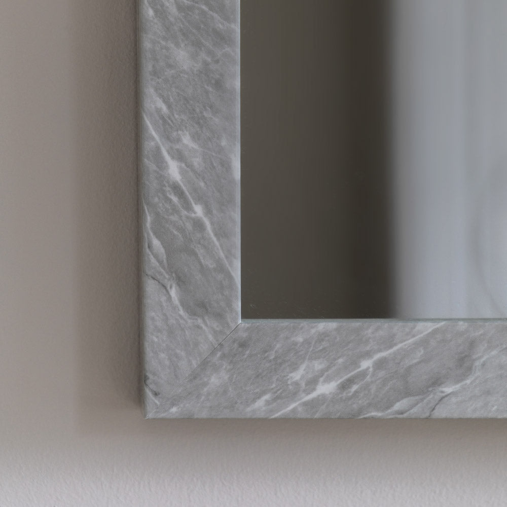 Romano Rectangle Mirror Marbled White