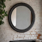 Belgravia Round Mirror Black Wash 900mm