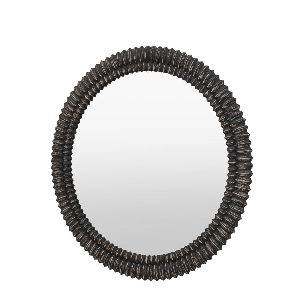 Belgravia Round Mirror Black Wash 900mm