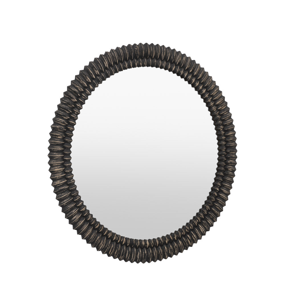 Belgravia Round Mirror Black Wash 900mm