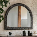 Belgravia Arch Overmantle Mirror Black Wash