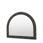Belgravia Arch Overmantle Mirror Black Wash