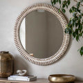 Belgravia Round Mirror White Wash 900mm