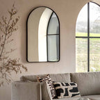 Holworth Arch Mirror Black Small