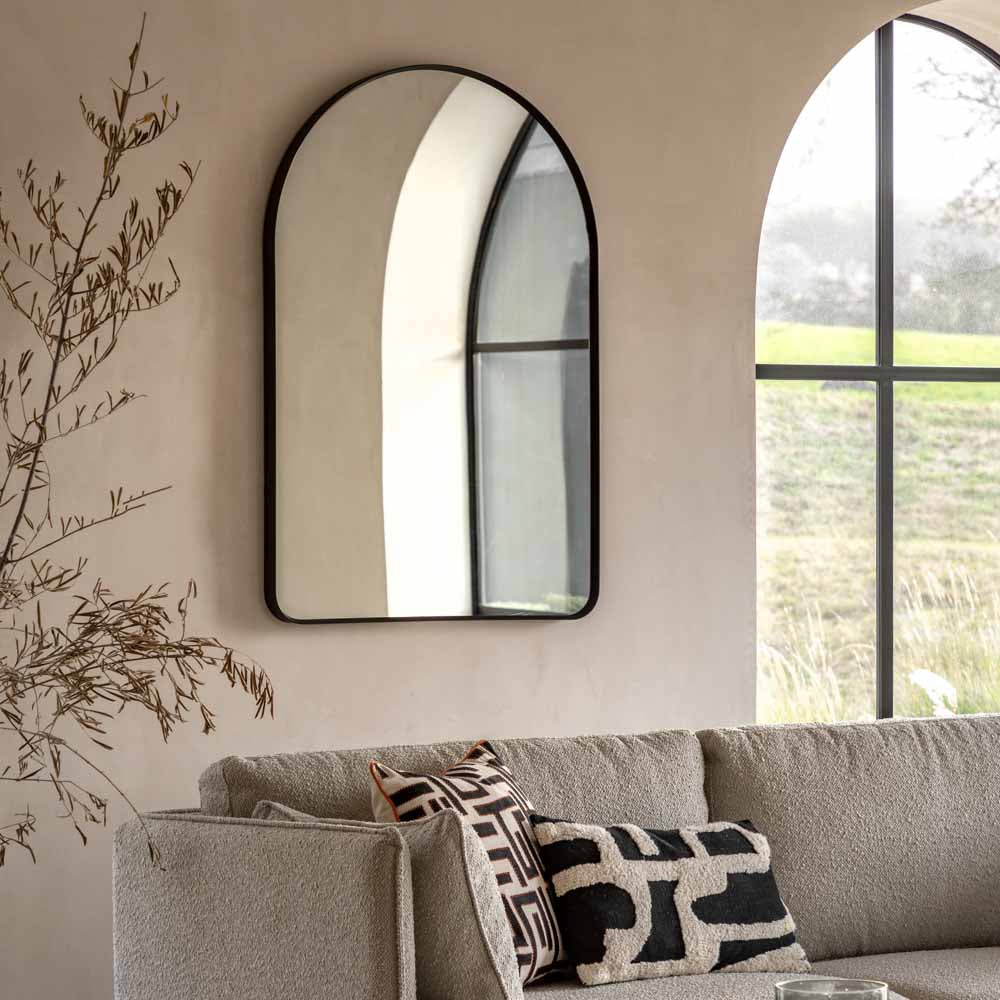 Holworth Arch Mirror Black Small