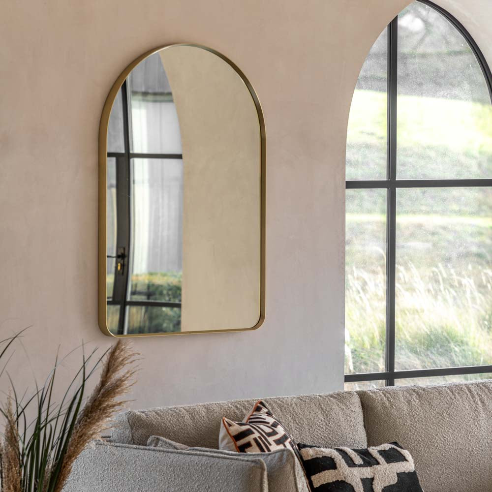 Holworth Arch Mirror Gold Small