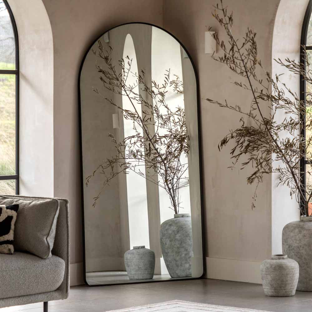 Holworth Arch Mirror Black Large