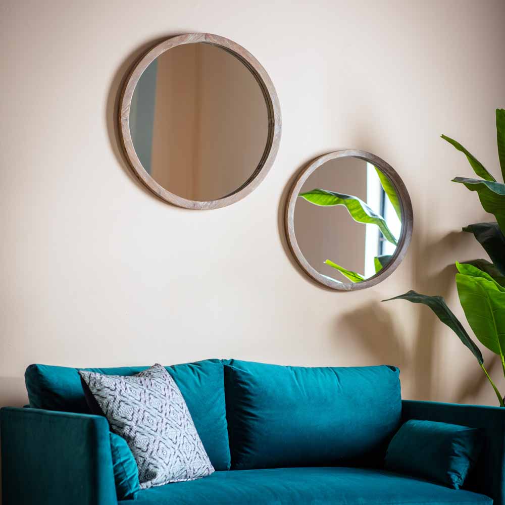 Lysander Mirror Round Small Natural
