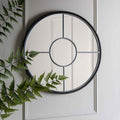 Balaton Round Mirror Large Silver