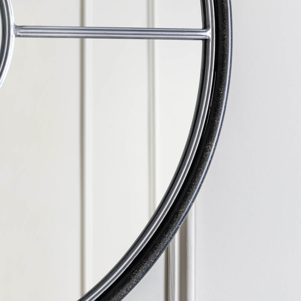 Balaton Round Mirror Large Silver