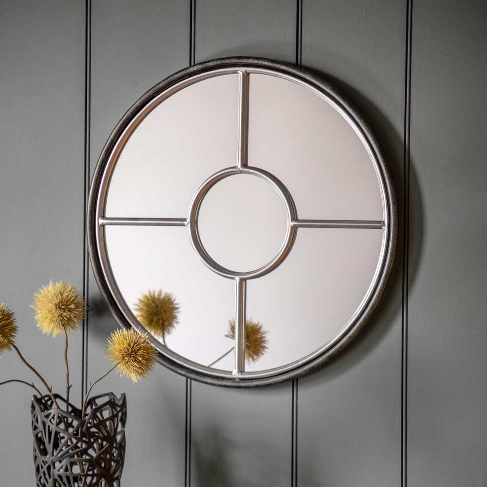 Balaton Round Mirror Silver
