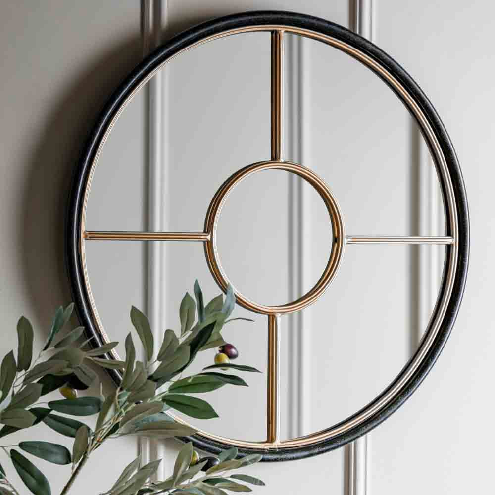Balaton Round Mirror Gold