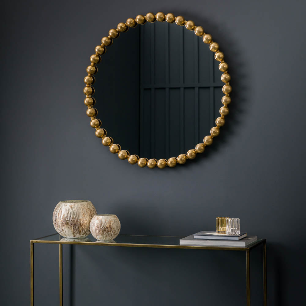 Tracino Round Mirror Gold